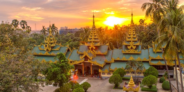 Pagode a Yangon en Birmanie