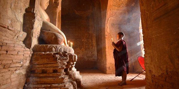 Temple bouddhiste a Bagan en Birmanie