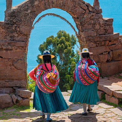 Quechua au Lac Titicaca au Perou