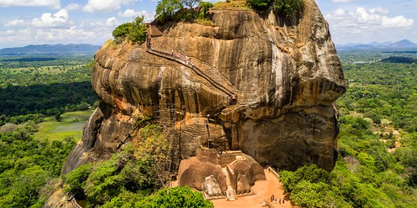 Rocher du lion au Sri Lanka