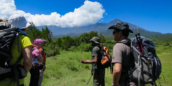 safari a pied dans la parc d'arusha