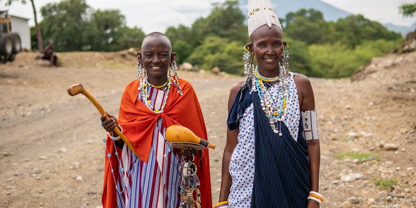 Masai près du lac natron en Tanzanie