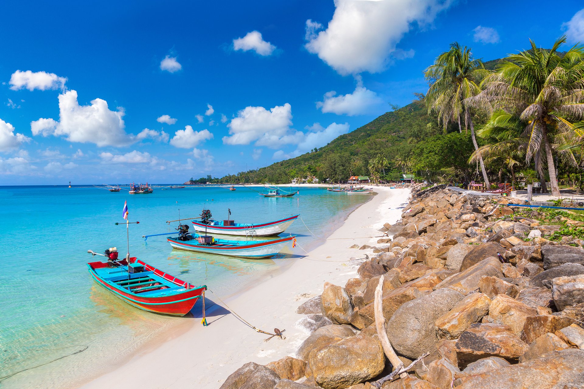 bateaux a Koh Phangan en Thailande