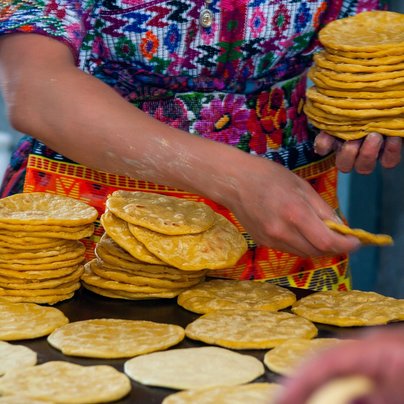 Tortillas de maïs au Guatemala