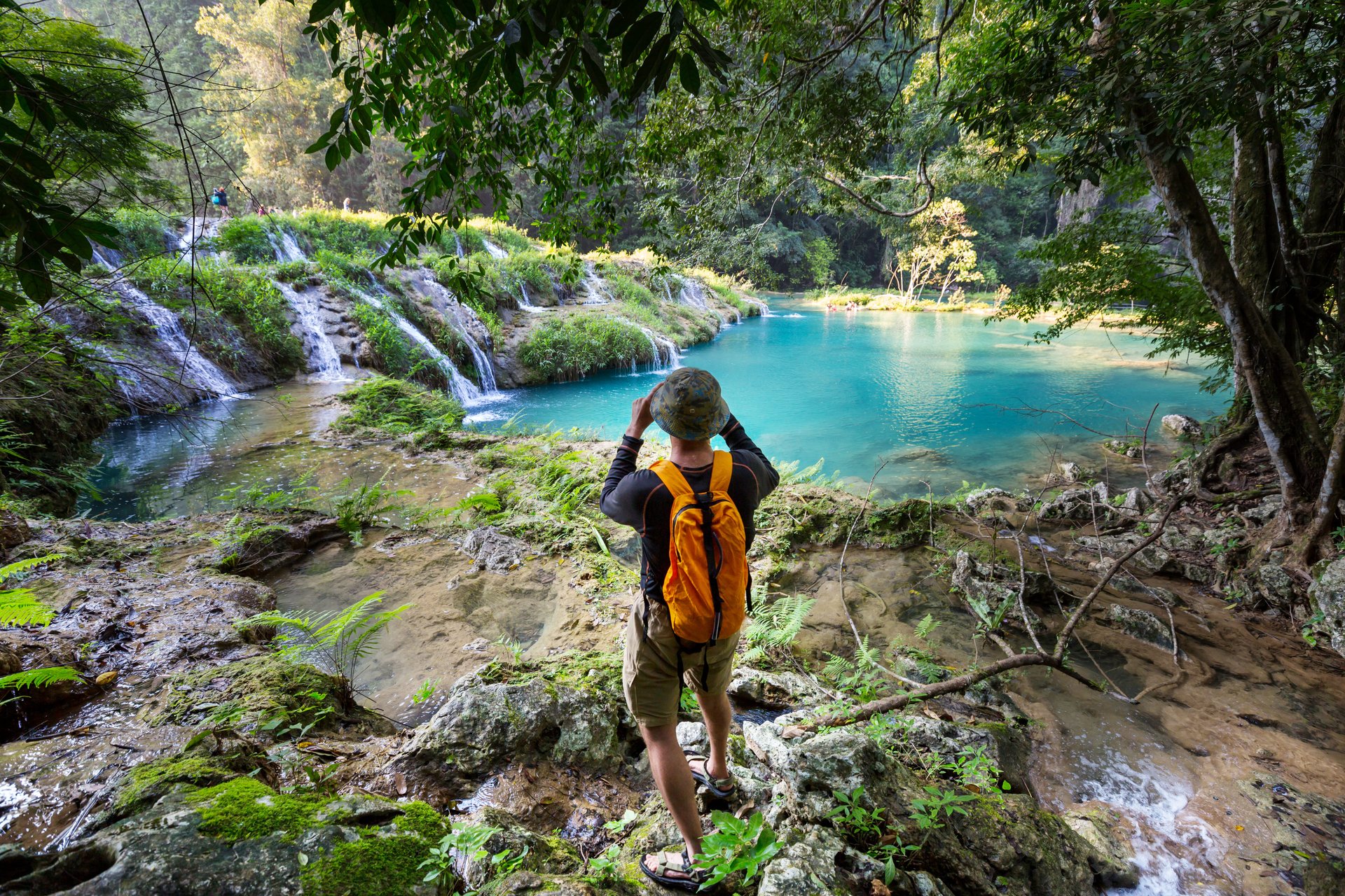 Piscines naturelles de Semuc Champey au Guatemala