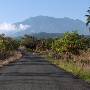 Vue depuis la route sur le volcan Baru au Panama