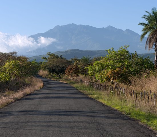 Vue depuis la route sur le volcan Baru au Panama