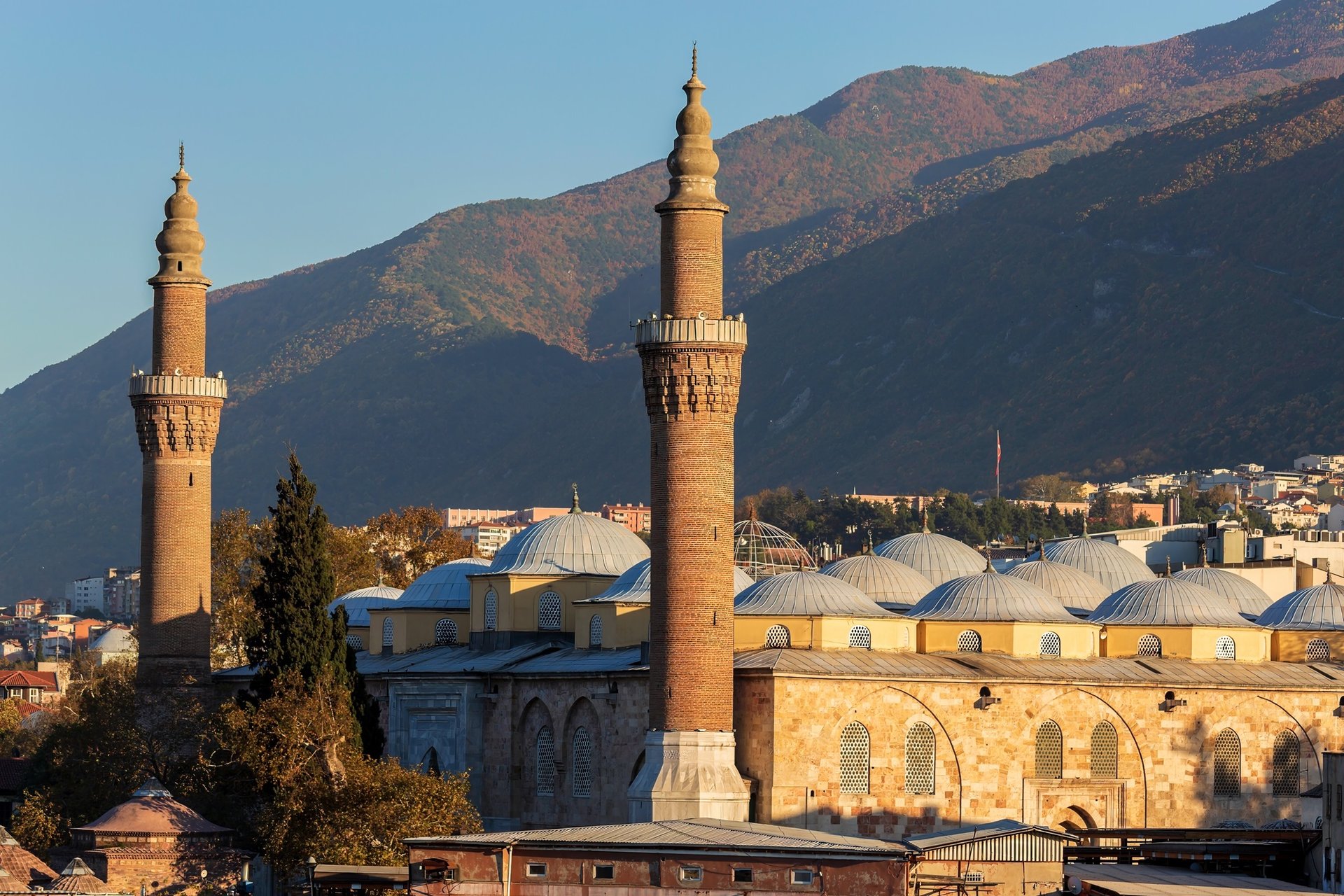 turquie bursa mosquee minarets coupoles