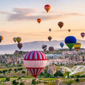 turquie cappadoce montgolfiere sunset