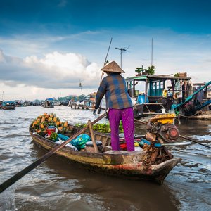 Marché flottant de Cai Rang au Vietnam