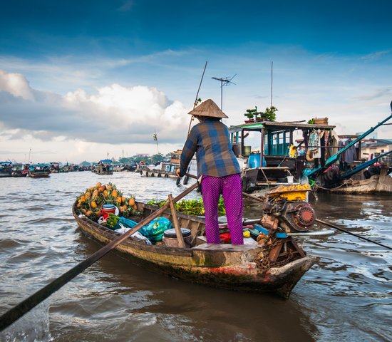 Marché flottant de Cai Rang au Vietnam